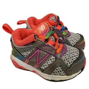 EUC New Balance 695 Rainbow Sneakers Baby Girls 2c Shoes